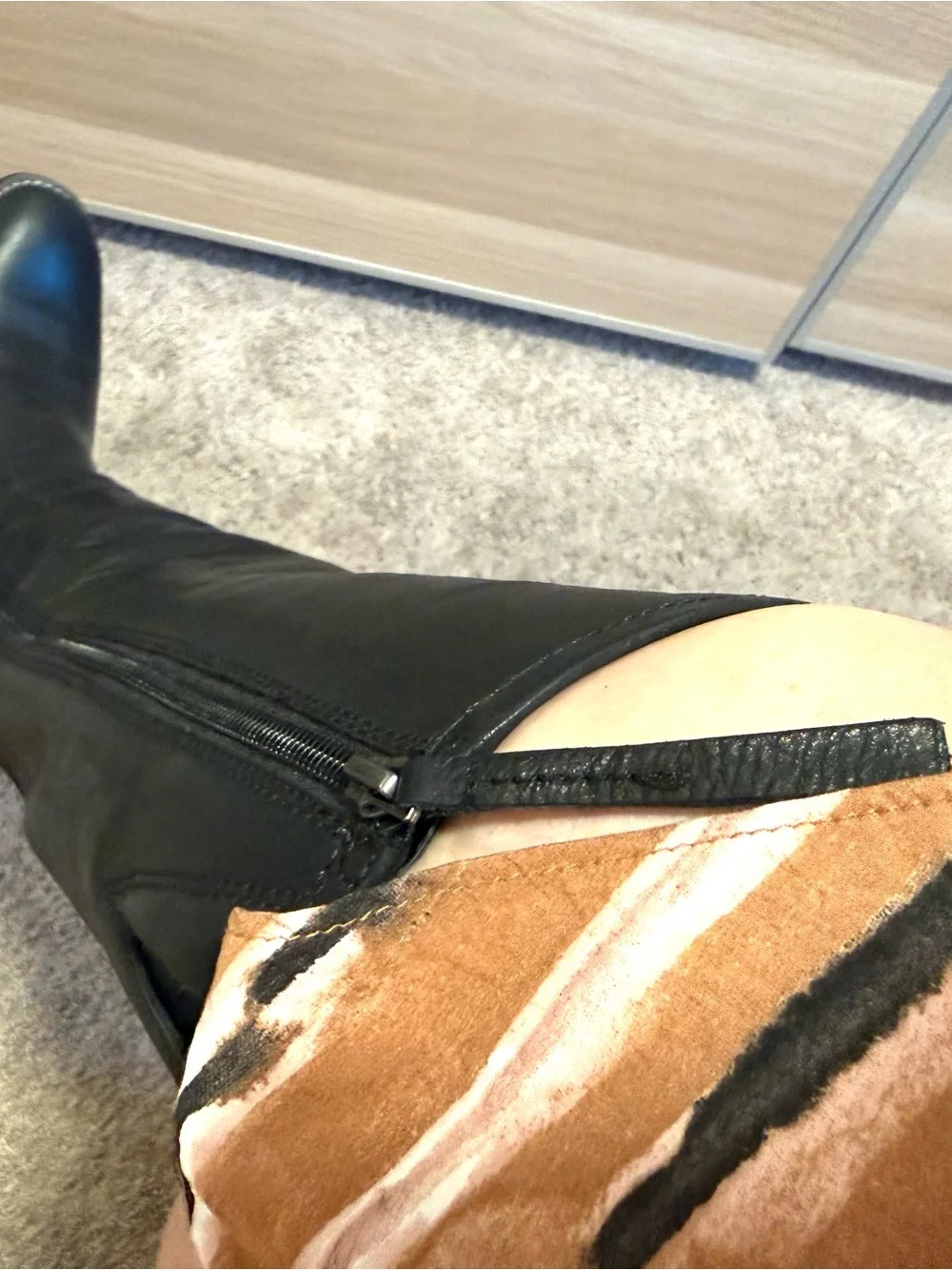 Franco Sarto Black Over-the-Knee Leather Boots